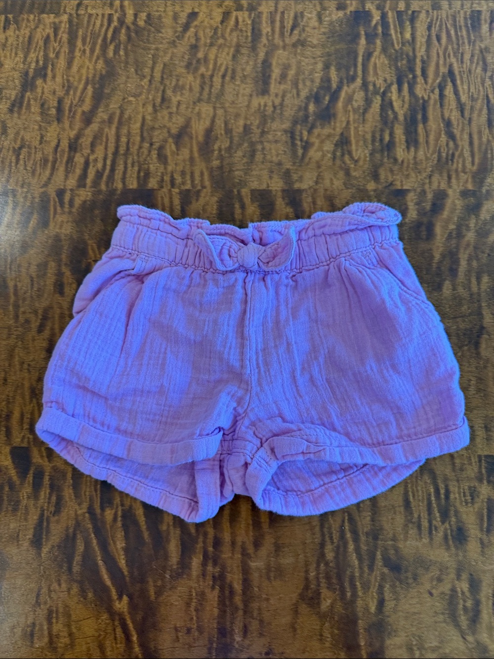 GAP Pink High-Waist Lightweight Pull-Tie Shorts